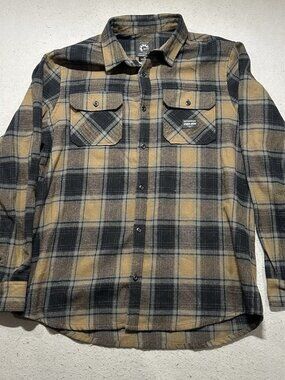BRP Can Am Mens Shirt Plaid Flannel Large Multicolor Longsleeve Shirt